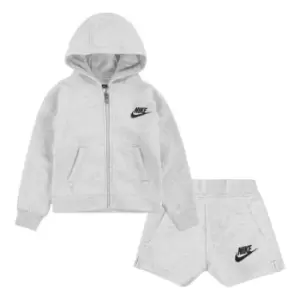 Nike Fleece Shorts Pyjama Set Baby Girls - Grey