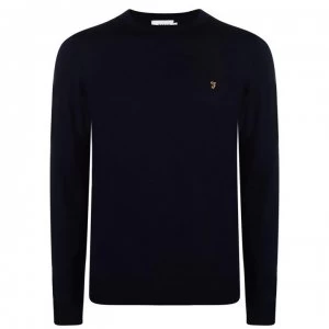 Farah Vintage Mullen Wool Jumper - Navy 454