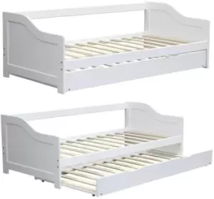 Daybed With Pullout Under Bed Trundle Single Guest Day Bed