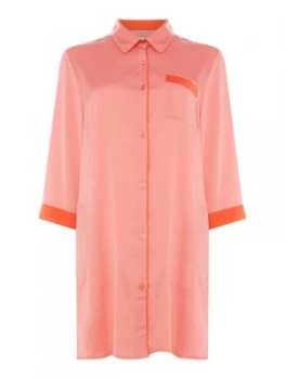 DKNY Walk the line 34 sleeve sleepshirt Coral