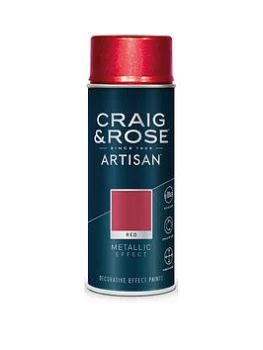 Craig & Rose Artisan Metallic Effect Spray Paint - Red 400Ml