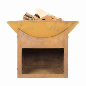 La Hacienda Fasa Oxidised Cast Iron Fire Pit with Stand