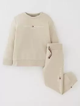 Tommy Hilfiger Baby Boys Essential Crew Jog Set - Sand, Size 3-6 Months