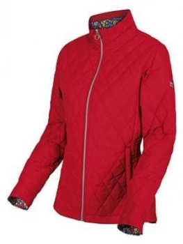 Regatta Charna Quilted Jacket, Red, Size 8, Women