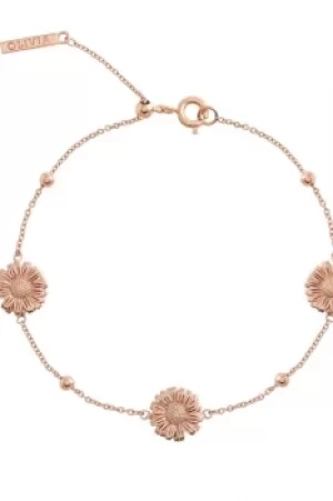 Ladies Olivia Burton Rose Gold Plated Flower Show Daisy Chain Bracelet OBJ16DAB07