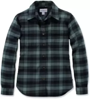 Carhartt Hamilton Ladies Flannel Shirt, black-green, Size L for Women, black-green, Size L for Women