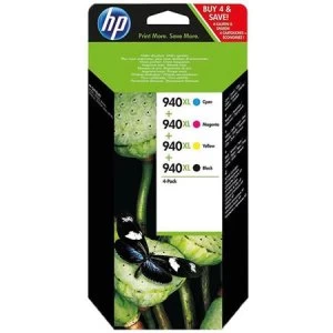 HP 940XL Black and Tri Colour Ink Cartridge