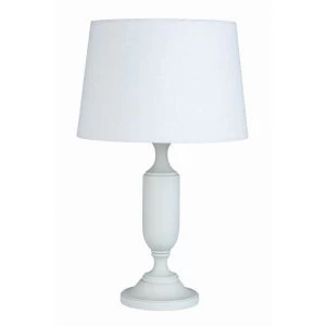 The Lighting and Interiors Group Eltham Wooden Table Lamp - Cream