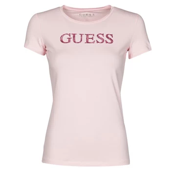 Guess SS VN MIRIANA TEE womens T shirt in Pink - Sizes S,M,L,XL,XS