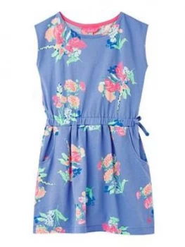 Joules Girls Jude Floral Jersey Dress - Blue, Size 5 Years, Women