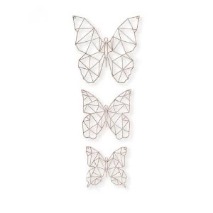 Graham & Brown Flutter Metal Wall Art - (Set of 3) 40 x 40, 30 x 30, 25 x 25 cm