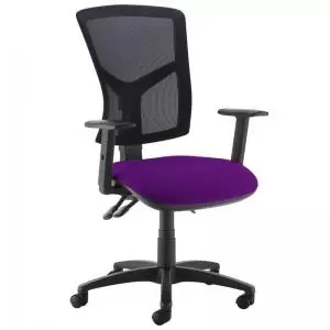 Senza high mesh back operator chair with adjustable arms - Tarot