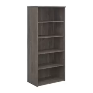 Universal bookcase 1790mm high with 4 shelves - grey oak