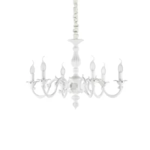 Justine 6 Light Pendant Light White