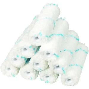 Wickes Mini Microfibre Medium Pile Roller Sleeve 4" - Pack of 10