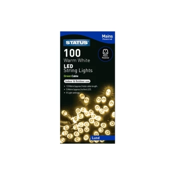 Status Lund 100 LED String Lights - Warm White, 13m