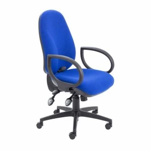 TC Office Maxi Ergo Chair with Fixed Arms, Blue