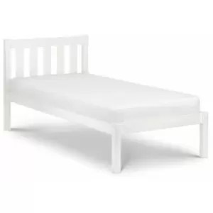 Solid Pine 4ft6 Double Traditional Bed in a Surf White Finish - Luna