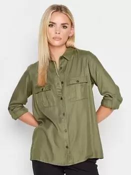 PixieGirl Petite Utility Shirt, Green, Size 6, Women