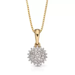 JG Signature 9ct Gold Diamond Cluster Urchin Necklace