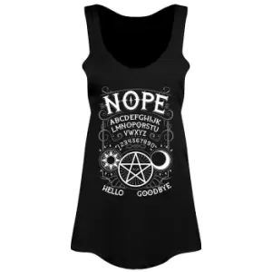 Grindstore Ladies/Womens Nope Ouija Floaty Tank (Large (UK 12-14)) (Black)