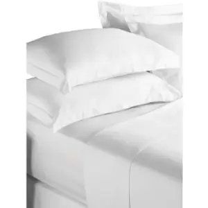 Paoletti Cotton Fitted Sheet (Double) (White) - White