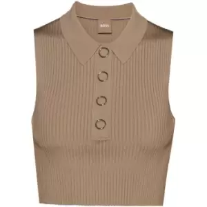 Boss Frimrose Crop Top - Beige