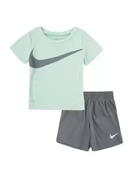 Nike Infant Boys Nk Df Dropsets Short Set, Grey, Size 12 Months