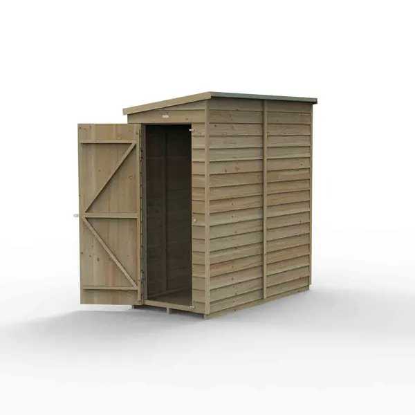 Forest Garden 4LIFE Pent Shed 6x3 - Single Door - No Windows