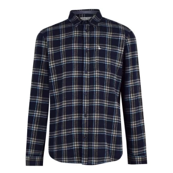 Jack Wills Chatham Heavyweight Flannel Check Shirt - Navy