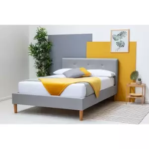 Crazy Price Beds Wootton Light Grey Fabric Small Double Bed