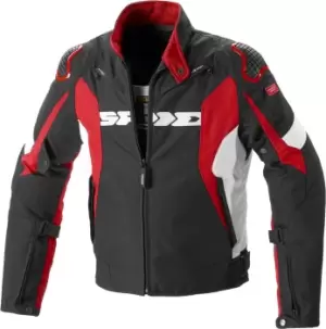 Spidi Sport Warrior H2Out Motorcycle Textile Jacket, black-red, Size S, black-red, Size S