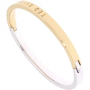 Ted Baker Ladies Two-tone steel/gold plate Clemea Hinge Metallic Bangle