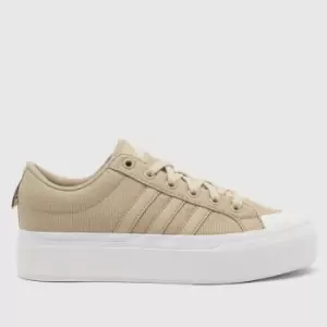 Adidas Bravada 2.0 Platform Trainers In Beige