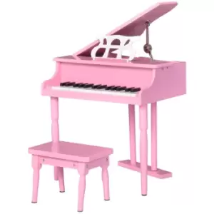 Jouet Kids 30 Key Mini Piano with Music Stand & Bench - Pink