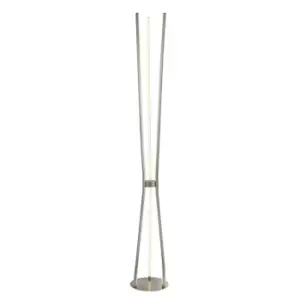 Tripod LED 3 Light Floor Lamp - Satin Nickel