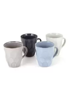 Fossil Embossed Mug, Set of 4