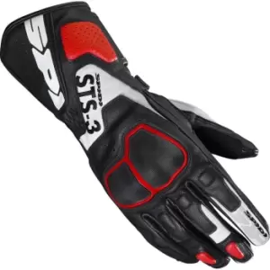 Spidi STS-3 Ladies Motorcycle Gloves, black-red, Size L for Women, black-red, Size L for Women