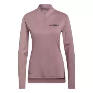 adidas Terrex Multi Half-Zip Tee Womens - Pink