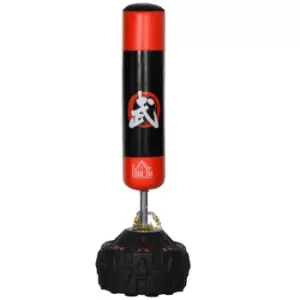 Homcom Freestanding Boxing Punch Bag Stand W/ Fillable Base Springs Suction Cups