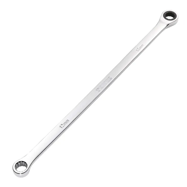 Draper HI-TORQ Metric Extra-Long Double Ring Ratchet Spanner, 12mm