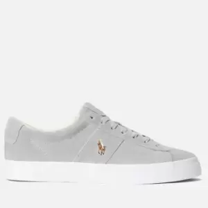 Polo Ralph Lauren Mens Sayer Suede Low Top Trainers - Soft Grey - UK 8