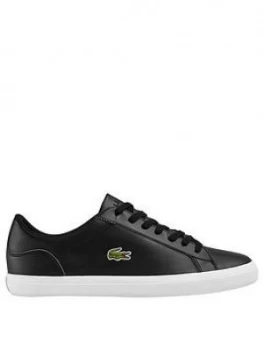 Lacoste Lerond Leather Trainers - Black, Size 12, Men