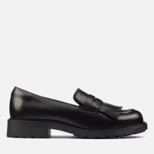 Clarks Womens Orinococ 2 Leather Loafers - Black - UK 8