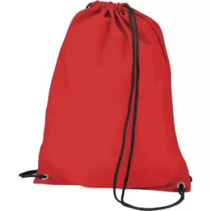 BagBase Budget Water Resistant Sports Gymsac Drawstring Bag (11L) (One Size) (Red)