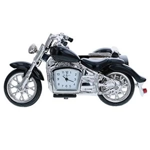 Miniature Clock - Motorbike & Sidecar Black