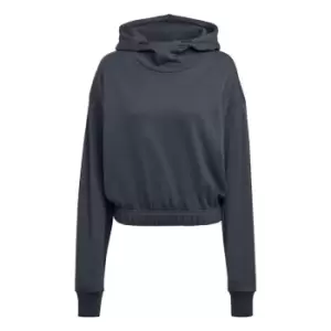 adidas Studio Lounge Cropped Hoodie Womens - Grey