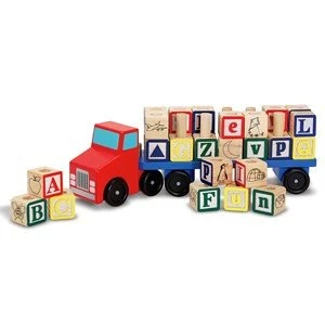 Melissa and Doug Alphabet Blocks Wooden Truck