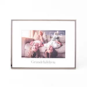 Moments Silver with Mount Photo Frame 6" x 4" -Grandchildren