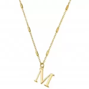 Gold Iconic Initial M Necklace GNCC4041M